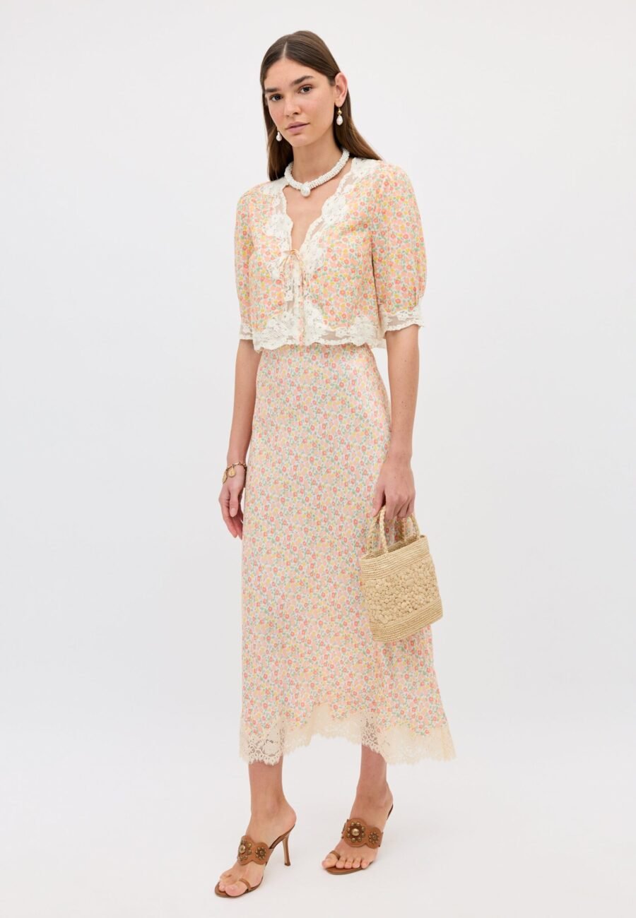 matilde skirt katie floral cream